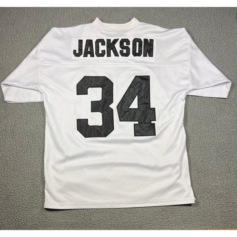 Mitchell & Ness Bo Jackson 1987 LA Raiders Throwback Jersey White Mens 54 XXL